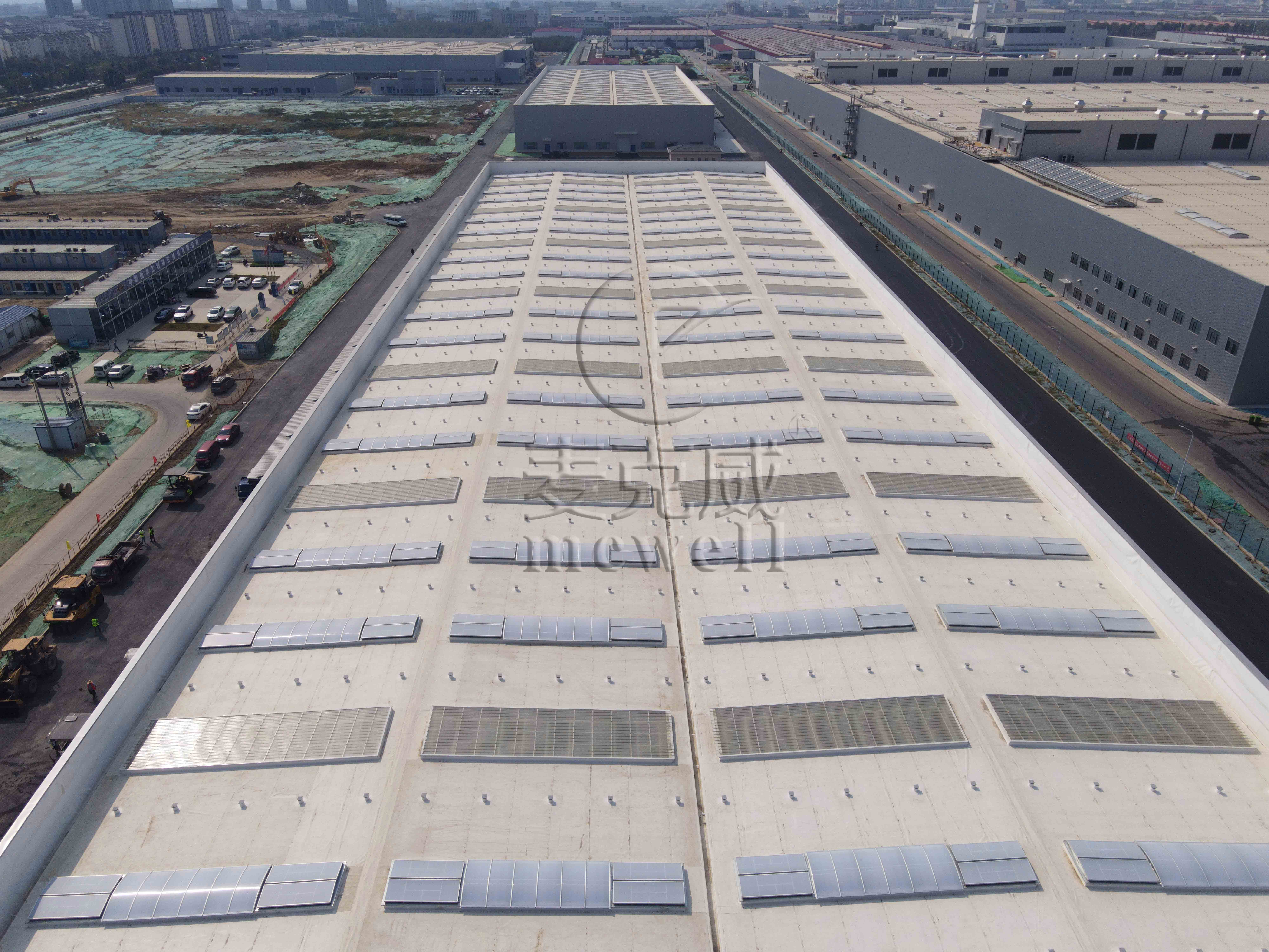 大眾安徽核心零部件產業園項目（二期）-安徽三角形天窗和圓拱形天窗組合式天窗